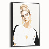 Maximalist Wall Art: Bold Portrait with Gold Accents – Eclectic Decor