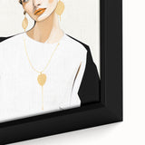 Maximalist Wall Art: Bold Portrait with Gold Accents – Eclectic Decor
