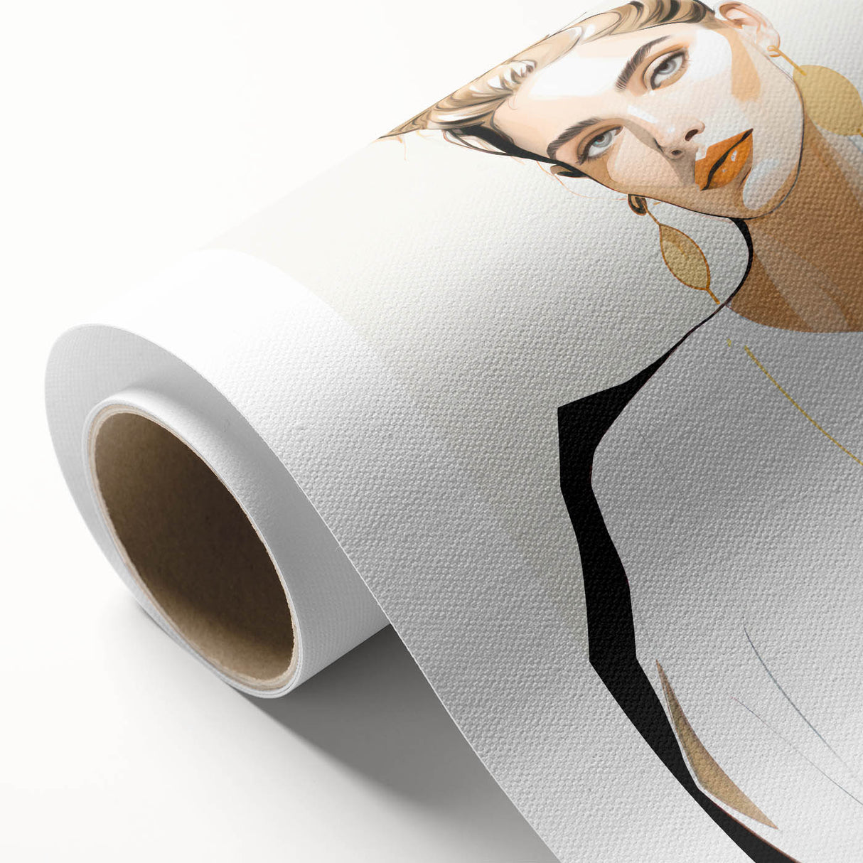 Maximalist Wall Art: Bold Portrait with Gold Accents – Eclectic Decor