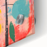 Maximalist Wall Art: Bold Abstract Fruit with Pink Background – Eclectic Decor