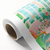 Maximalist Wall Art: Cozy Indoor Scene with Plants and Pink Accents – Eclectic Decor