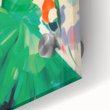 Maximalist Wall Art: Bold Woman in Green and Red for Vibrant Decor