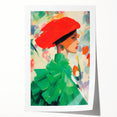 Maximalist Wall Art: Bold Woman in Green and Red for Vibrant Decor