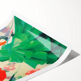 Maximalist Wall Art: Bold Woman in Green and Red for Vibrant Decor