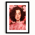 Maximalist Wall Art: Bold Portrait of Woman in Pink for Eclectic Decor