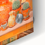 Maximalist Wall Art: Vibrant Cacti and Pottery for Eclectic Home Decor