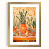 Maximalist Wall Art: Vibrant Cacti and Pottery for Eclectic Home Decor