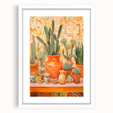 Maximalist Wall Art: Vibrant Cacti and Pottery for Eclectic Home Decor