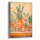 Maximalist Wall Art: Vibrant Cacti and Pottery for Eclectic Home Decor
