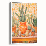 Maximalist Wall Art: Vibrant Cacti and Pottery for Eclectic Home Decor