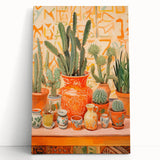 Maximalist Wall Art: Vibrant Cacti and Pottery for Eclectic Home Decor