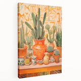 Maximalist Wall Art: Vibrant Cacti and Pottery for Eclectic Home Decor