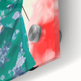 Maximalist Wall Art: Elegant Woman in Green Kimono for Bold Decor