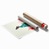 Maximalist Wall Art: Elegant Woman in Green Kimono for Bold Decor