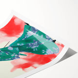 Maximalist Wall Art: Elegant Woman in Green Kimono for Bold Decor