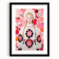 Maximalist Wall Art: Bold Girl in Floral Pattern for Vibrant Decor
