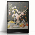 Maximalist Wall Art: Floral Still Life with Fruit for Elegant Home Decor