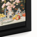 Maximalist Wall Art: Floral Still Life with Fruit for Elegant Home Decor