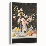 Maximalist Wall Art: Floral Still Life with Fruit for Elegant Home Decor