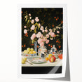 Maximalist Wall Art: Floral Still Life with Fruit for Elegant Home Decor