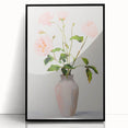 Maximalist Wall Art: Soft Pink Roses in Vase for Elegant Home Decor