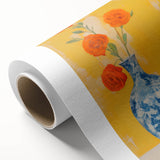 Maximalist Wall Art: Vibrant Peacock and Vase with Flowers for Bold Decor