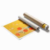 Maximalist Wall Art: Vibrant Peacock and Vase with Flowers for Bold Decor