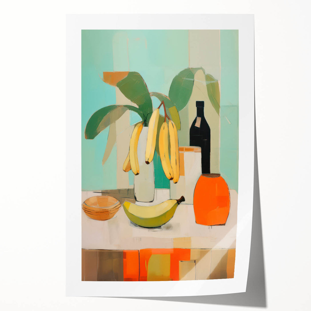 Maximalist Wall Art: Bold Still Life with Bananas for Eclectic Decor