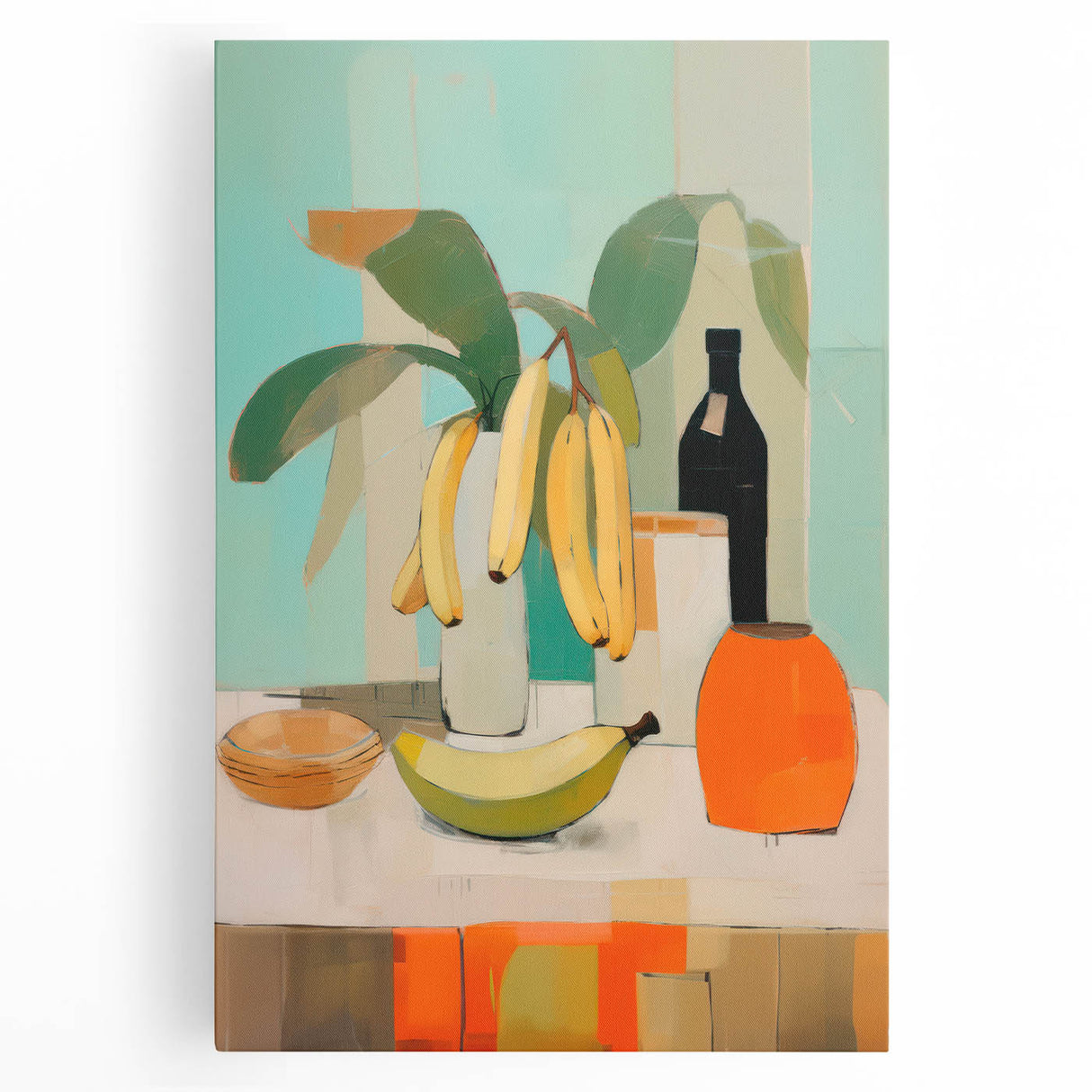 Maximalist Wall Art: Bold Still Life with Bananas for Eclectic Decor