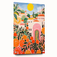 Maximalist Eclectic Wall Art with Vibrant Citrus and Bold Landscape Design