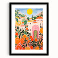 Maximalist Eclectic Wall Art with Vibrant Citrus and Bold Landscape Design