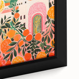 Maximalist Eclectic Wall Art with Vibrant Citrus and Bold Landscape Design