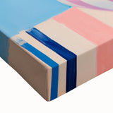 Maximalist Floral Wall Art with Bold Tulip Bouquet in Striped Vase Design