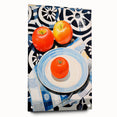 Maximalist Still Life Wall Art with Bold Apple and Plate Eclectic Design