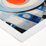 Maximalist Still Life Wall Art with Bold Apple and Plate Eclectic Design