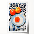 Maximalist Still Life Wall Art with Bold Apple and Plate Eclectic Design