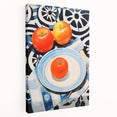 Maximalist Still Life Wall Art with Bold Apple and Plate Eclectic Design