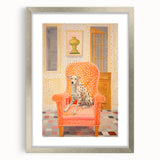 Maximalist Eclectic Wall Art with Bold Dalmatian in Vibrant Interior Design