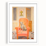 Maximalist Eclectic Wall Art with Bold Dalmatian in Vibrant Interior Design