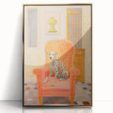Maximalist Eclectic Wall Art with Bold Dalmatian in Vibrant Interior Design