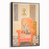 Maximalist Eclectic Wall Art with Bold Dalmatian in Vibrant Interior Design