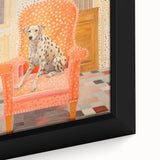 Maximalist Eclectic Wall Art with Bold Dalmatian in Vibrant Interior Design