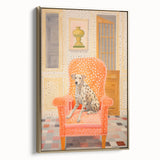 Maximalist Eclectic Wall Art with Bold Dalmatian in Vibrant Interior Design