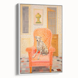 Maximalist Eclectic Wall Art with Bold Dalmatian in Vibrant Interior Design