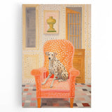 Maximalist Eclectic Wall Art with Bold Dalmatian in Vibrant Interior Design