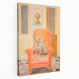 Maximalist Eclectic Wall Art with Bold Dalmatian in Vibrant Interior Design