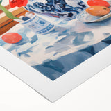 Maximalist Floral Still Life Wall Art with Vibrant Tulips and Bold Vase