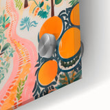 Maximalist Landscape Wall Art with Bold Citrus and Mediterranean Vibes