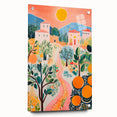 Maximalist Landscape Wall Art with Bold Citrus and Mediterranean Vibes