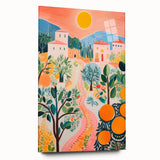 Maximalist Landscape Wall Art with Bold Citrus and Mediterranean Vibes